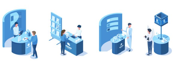 Messebedarf Messestände mit individuellem Aufdruck