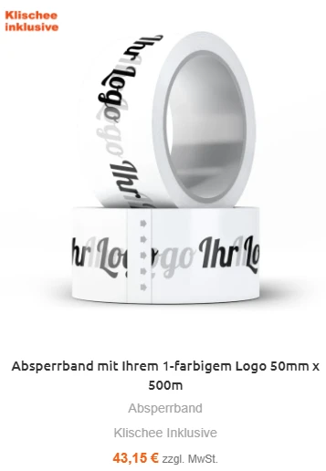 Absperrband bedruckt
