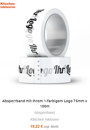 Absperrband personalisieren