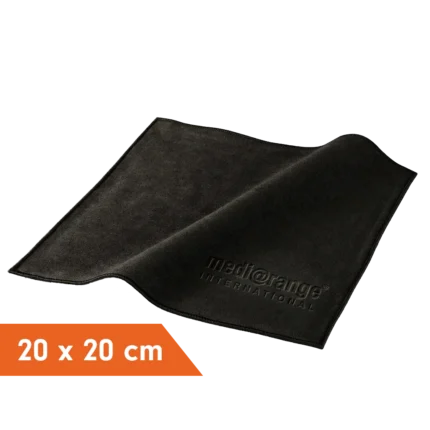 Microfaser Prägetuch Schwarz 20x20cm