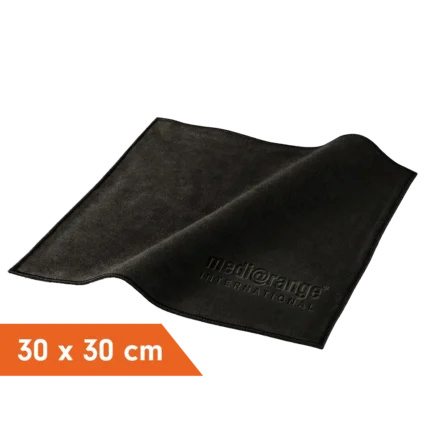 Microfaser Prägetuch Schwarz 30x30cm