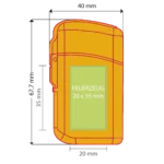 feuerzeug bedrucken Druckbereich